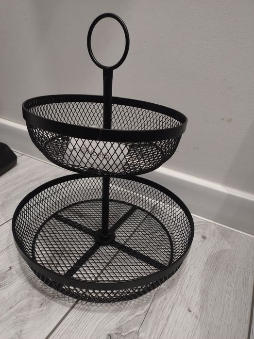 Homla, Gridio, Koszyk dwupiętrowy okrągły 31x26 cm