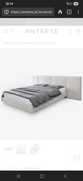 Antarte Cama de casal em tecido
