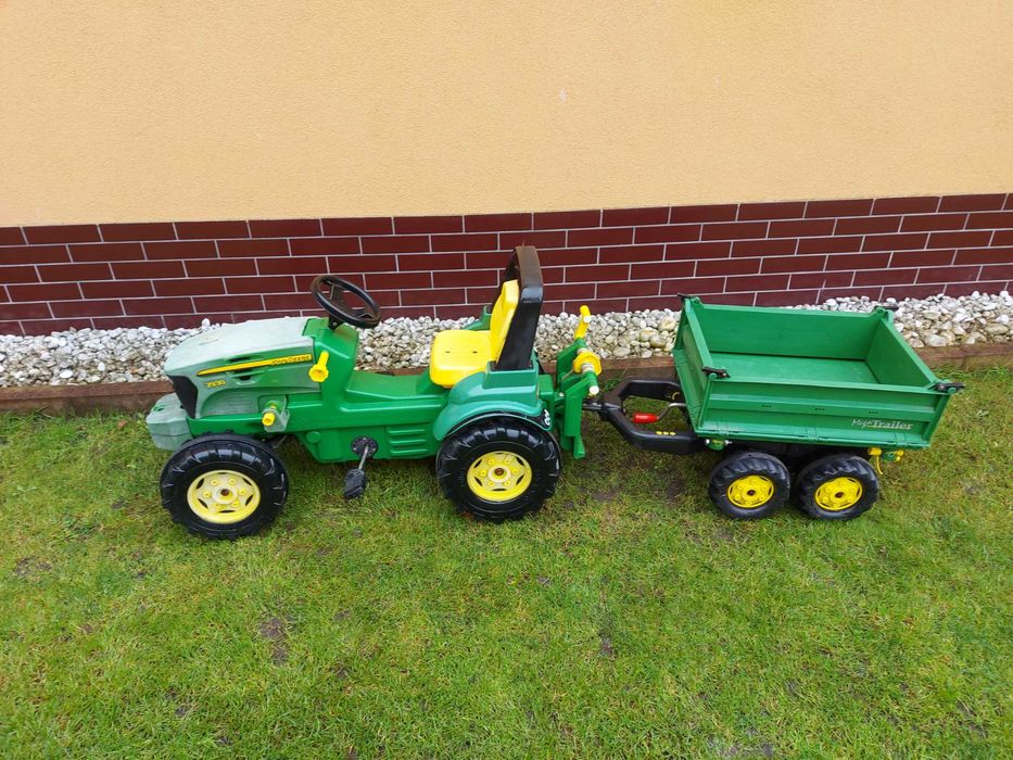 traktorek  Rolly Toys John Deere zabawka na pedały + przyczepa