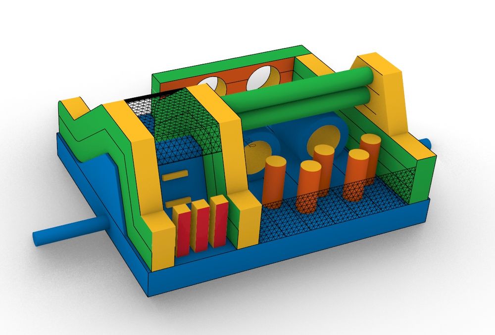 Insufláveis em lona profissional com motor