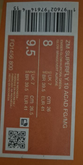 Korki Nike mercurial superfly academy 10 Fg/Mg FQ1456
Nowe, z