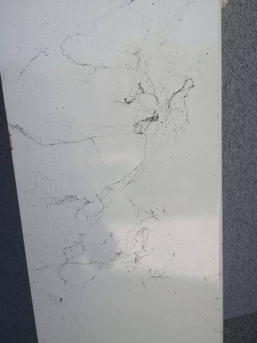 Parapet wewnętrzny biały marmurkowy