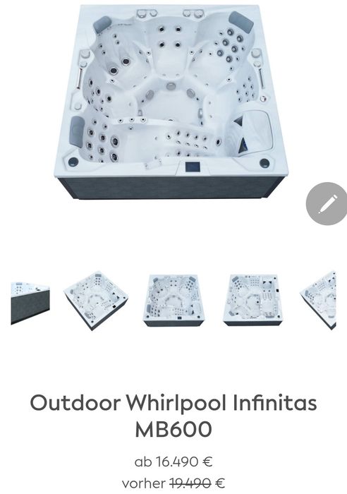 Jacuzzi ogrodowe Made in Germany Infinitas MB 600 normalna cena 82000