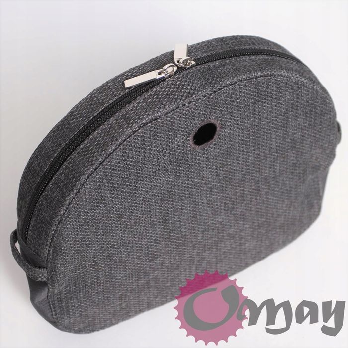 Grafitowy organizer do OBAG MOON LIGHT struktura 2 kieszenie OMAY