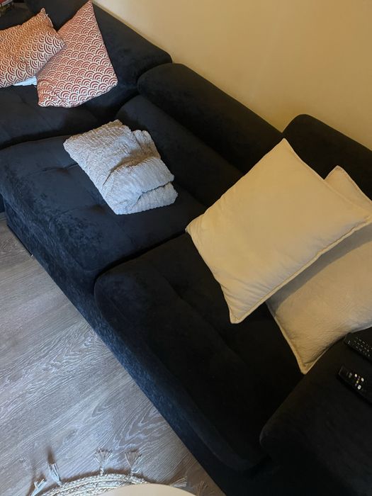 Sofa preto, 2,80m