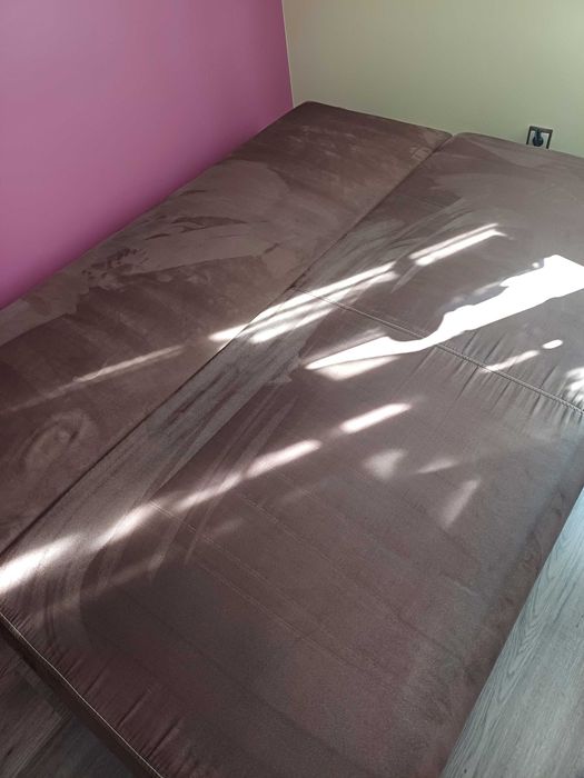 Sofa rozkladana brazowa