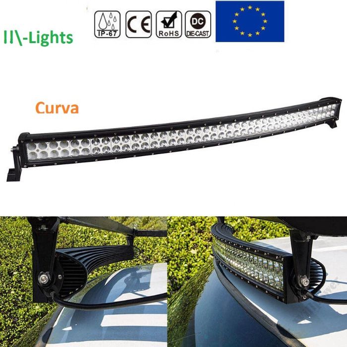 Barra led  1.05M  105cmReta  ou  Curva| |TT 4x4 d + kit montagem