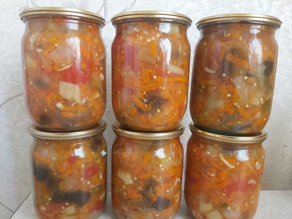 Салат овощной (Соте) 0,5л, 2025г, домашняя консервация, органическая