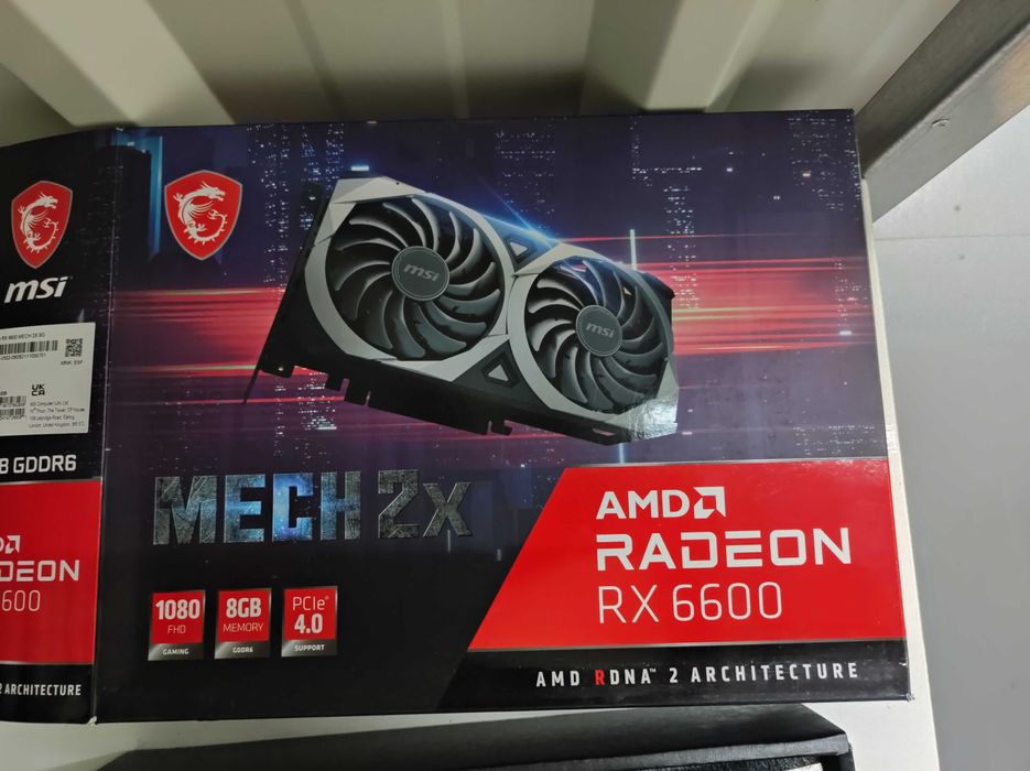 Placa Gráfica - MECH 2X MSI 6600 2XMSI MECH RX 6600 2X 8G