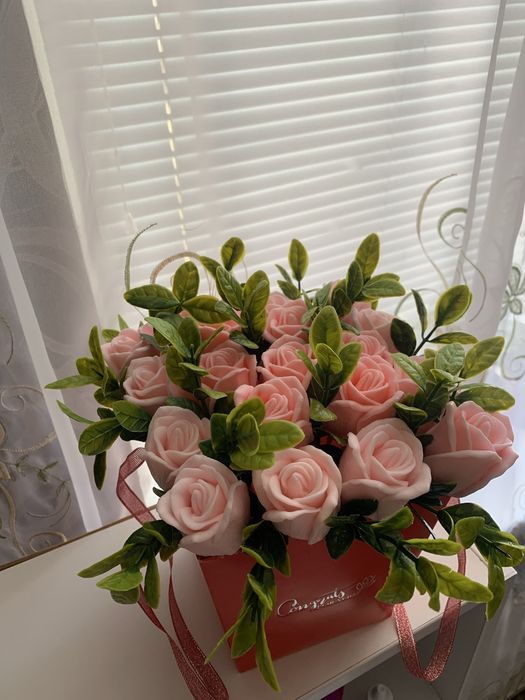 Букетик из мыльных роз