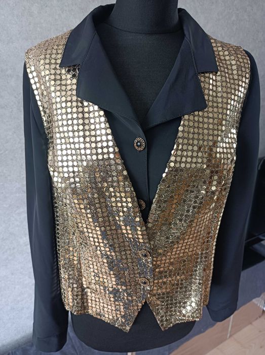 Bluzka złota damska