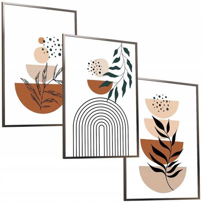 50x40 obrazy w ramie plakaty ramka ABSTRAKCJA NATURA KSZTAŁTY BOHO