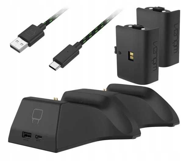 Stacja dokująca padów Venom VS2881 Xbox Series X/S czarna + 2 baterie