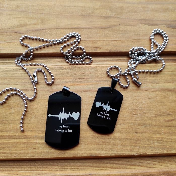 Парные,двойныe кулоны для влюбленных,подарок на день Святого Валентина
