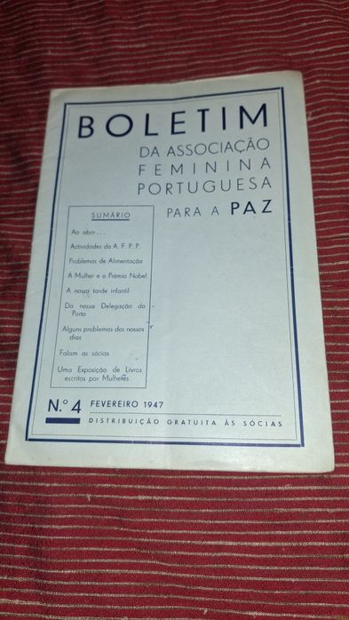Revistas raras Boletim Associação Feminina Portuguesa 1947