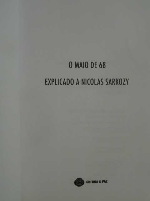 O Maio de 68 Explicado a Nicholas Sarkozy de Raphaël Glucksmann - 1ª E