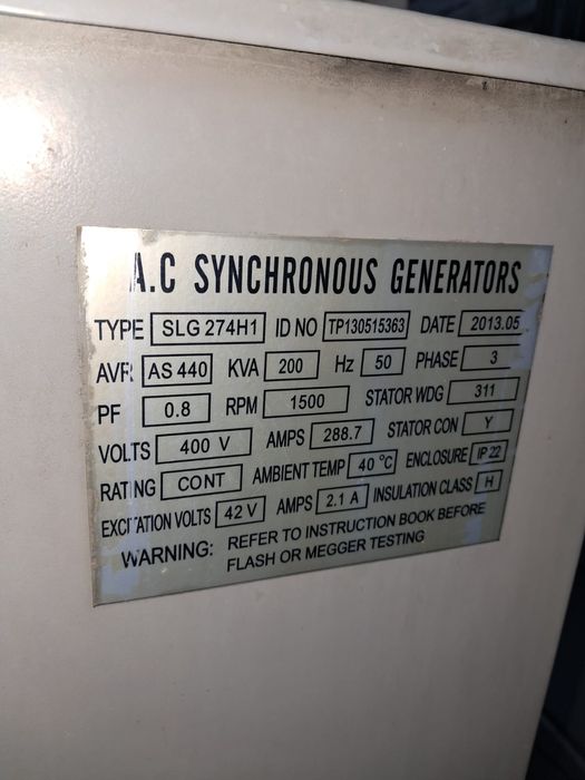 Генератор дизельний 160квт(200ква)