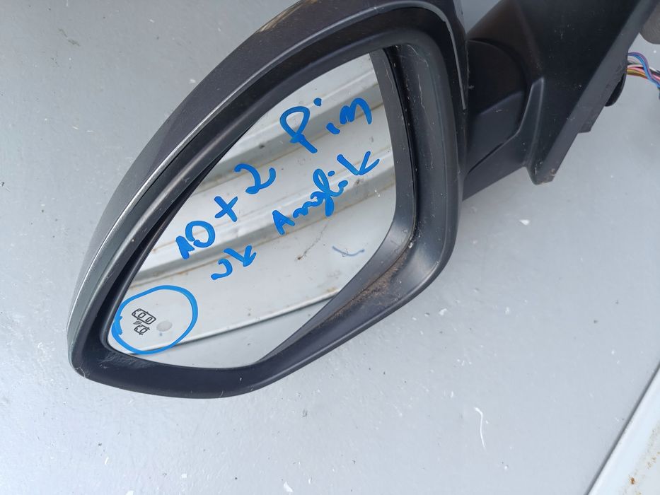 peugeot 308 ii t9 lusterko lewe 12 pin asystent pasa czujnik martwego pola