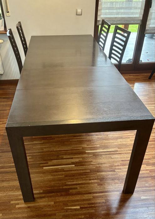 Stół rozkładany 140 x 90 cm + 2 dostawki 45 cm + 12 krzeseł