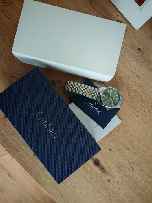 Nowy zegarek automatyczny Cadisen mechanizm Seiko nh35