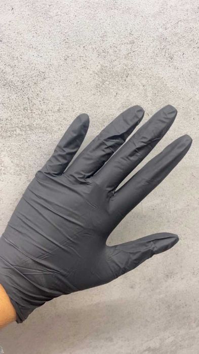 Rękawice Nitrylowe Czarne 100 sztuk