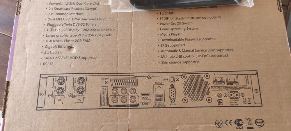 Box satelite + cabo Vu+ duo2