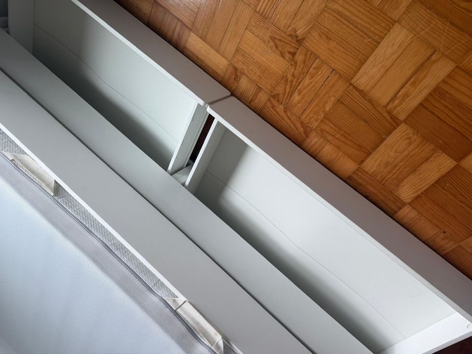 Cama IKEA SLÄKT individual 2 gavetas + colchão Emma