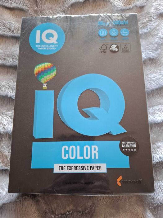 Папір кольоровий А4 IQ Col A4/80-black B100 500 аркушів чорний