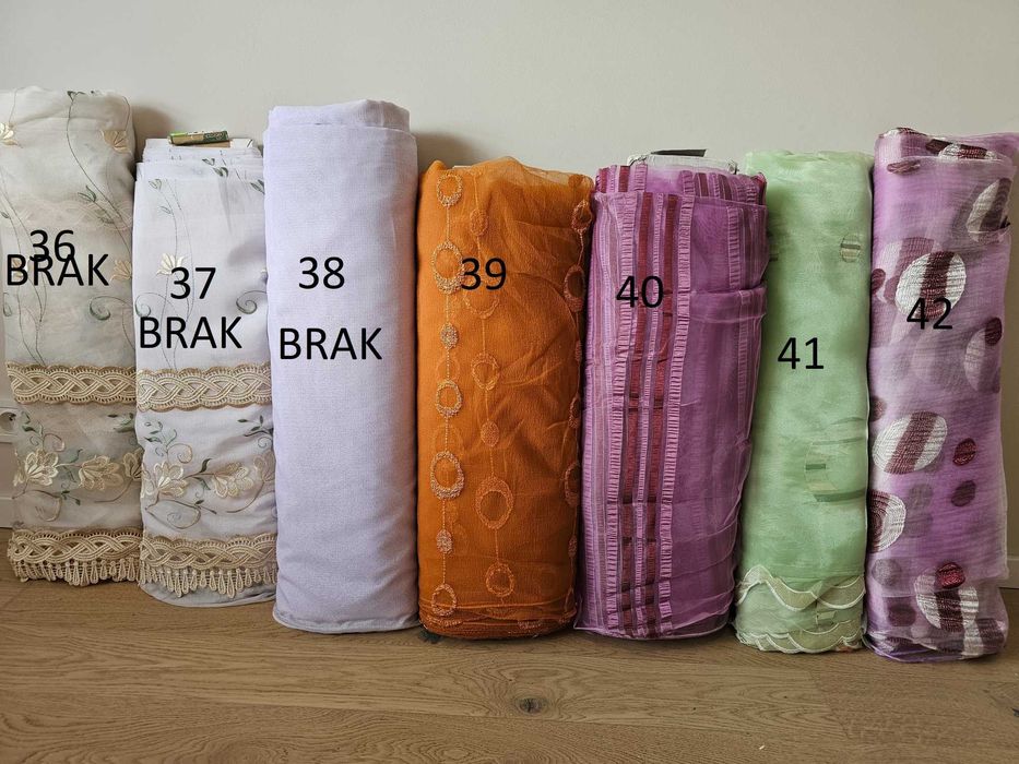 Firany zasłony tkaniny wyprzedaż