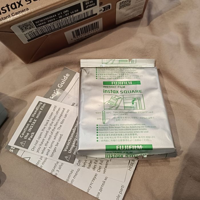 Aparat FUJIFILM Instax Square SQ1 Niebieski + wkład do aparatu fuji