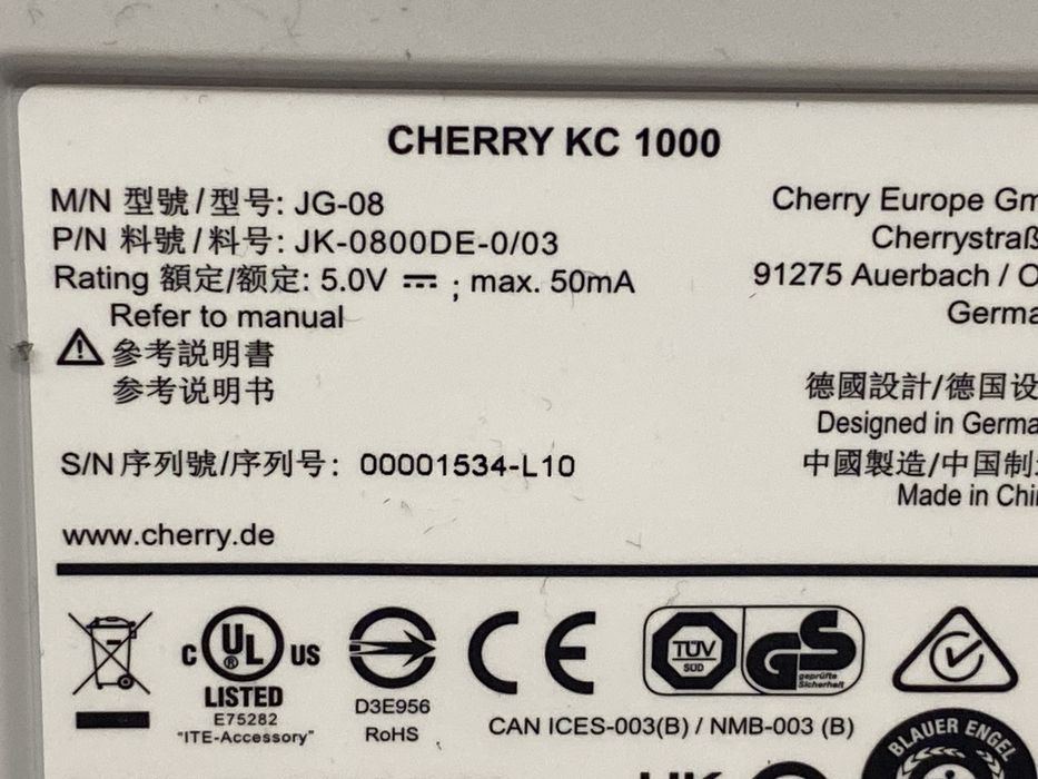 Клавіатура   ( нова) CHERRY KC 1000