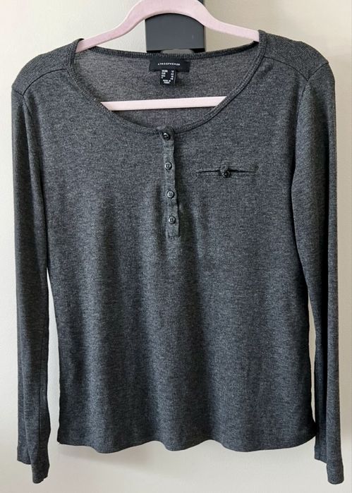 Loong sleve grafitowy bluzka w prążki basic r. 42