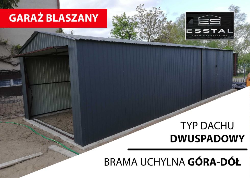 Garaż Blaszany - Grafit 3x8 |Magazyny| Schowek| Wiata |Hala| - ESSTAL*