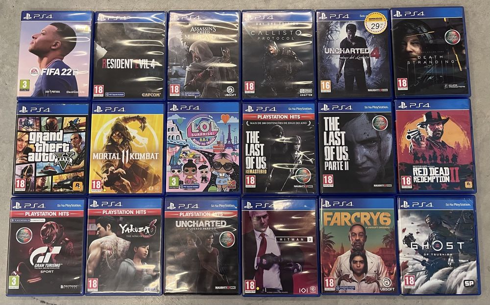 Playstation 4 slim 500gb + 18 jogos