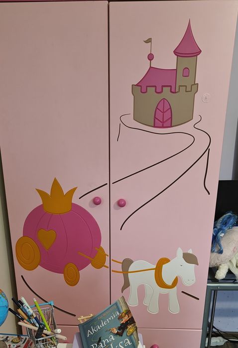 Zestaw Meblik szafa, komoda, łozko