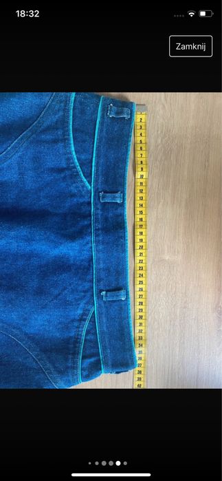 Spódnica S/M jeansowa vintage dżinsowa granatowa midi skirt