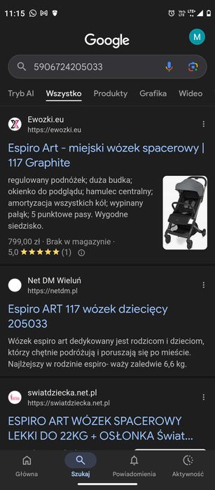 Spacerówka dla dziecka