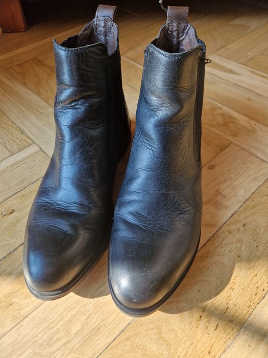 Sztyblety czarne skórzane rozmiar 39