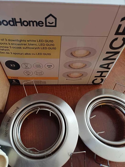GoodHome zestaw 3 oczek sufitowych led białych