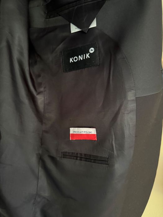 Smoking czarny ślubny