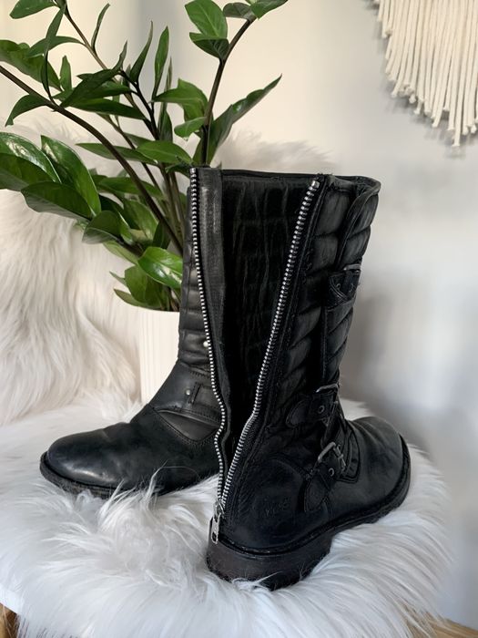 UGG 39 czarne kozaki logo skóra naturalna