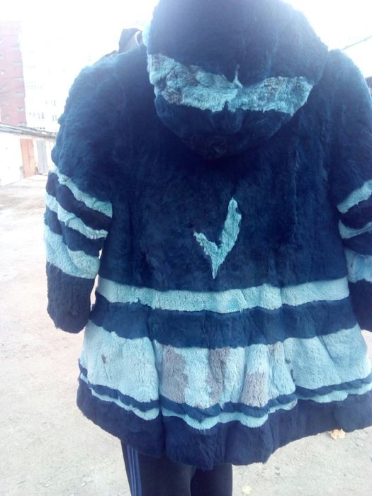 Шуба дитяча з натурального хутра (кролик), український виробник