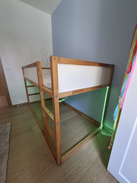 Ikea KURA łóżko dwustronne piętrowe dolne 90x200