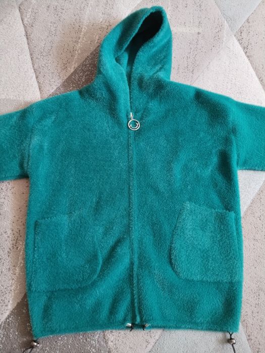 Alpaka z kapturem zielona uni