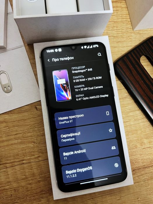 Телефон OnePlus 6T 8Gb/256Gb. Global version (A6013) Оригінал Ідеал 1+