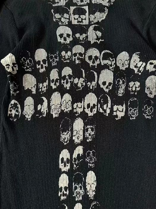 LGB / if six was nine Skull Back Cross Long Sleeve Shirt: 2 299