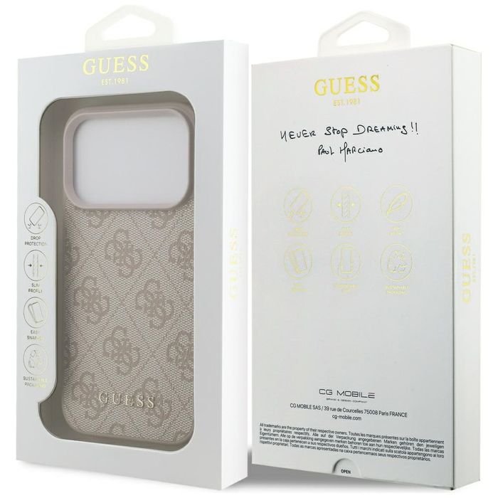 Etui do iPhone 17 Pro Guess 4G Classic różowy