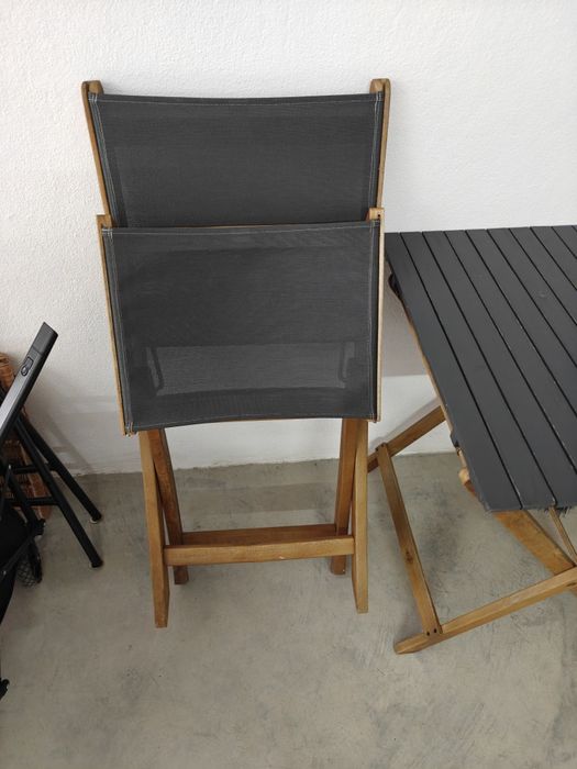 Conjunto jardim - 1 mesa e 1 cadeira Acacia Kasa