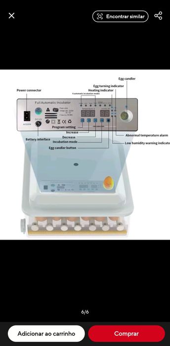 [NOVO]Chocadeira Automatica 36 mede temperatura e humidade
