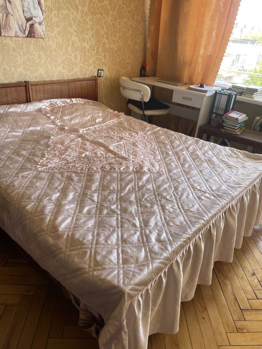 Вінтажне атласне покривало для ліжка з Туреччини